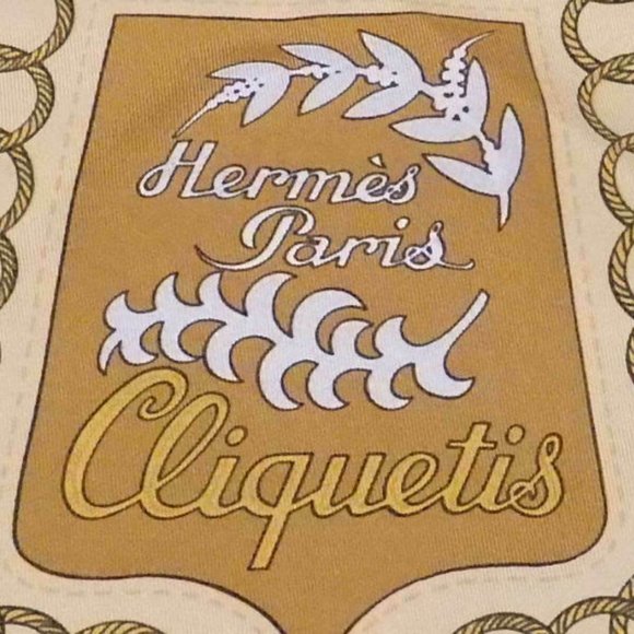 Auth HERMES Carre 90 Cliquetis Scarf Blue/Multicolor 100% Silk - Picture 10 of 12